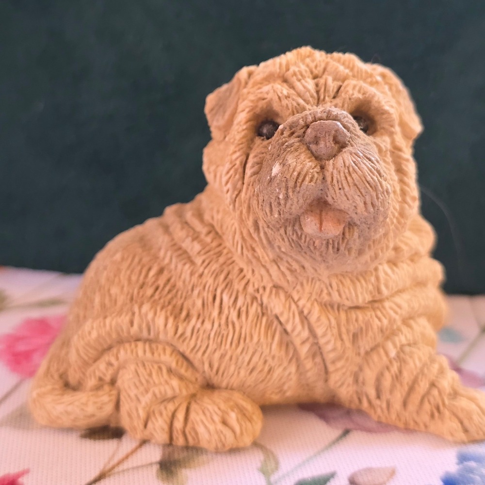 United‎ Design Corp Shar Pei Figurine Small Tan Fair 1988 UDC